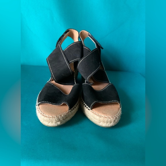 kanna ania Shoes - KANNA ANIA Women’s Black Espadrille Wedge Sandals